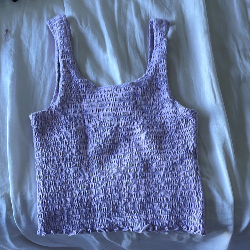 Hollister ribbed tank top (xs) light purple
